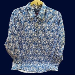 Robert Graham Blue Paisley Men's Shirt size M